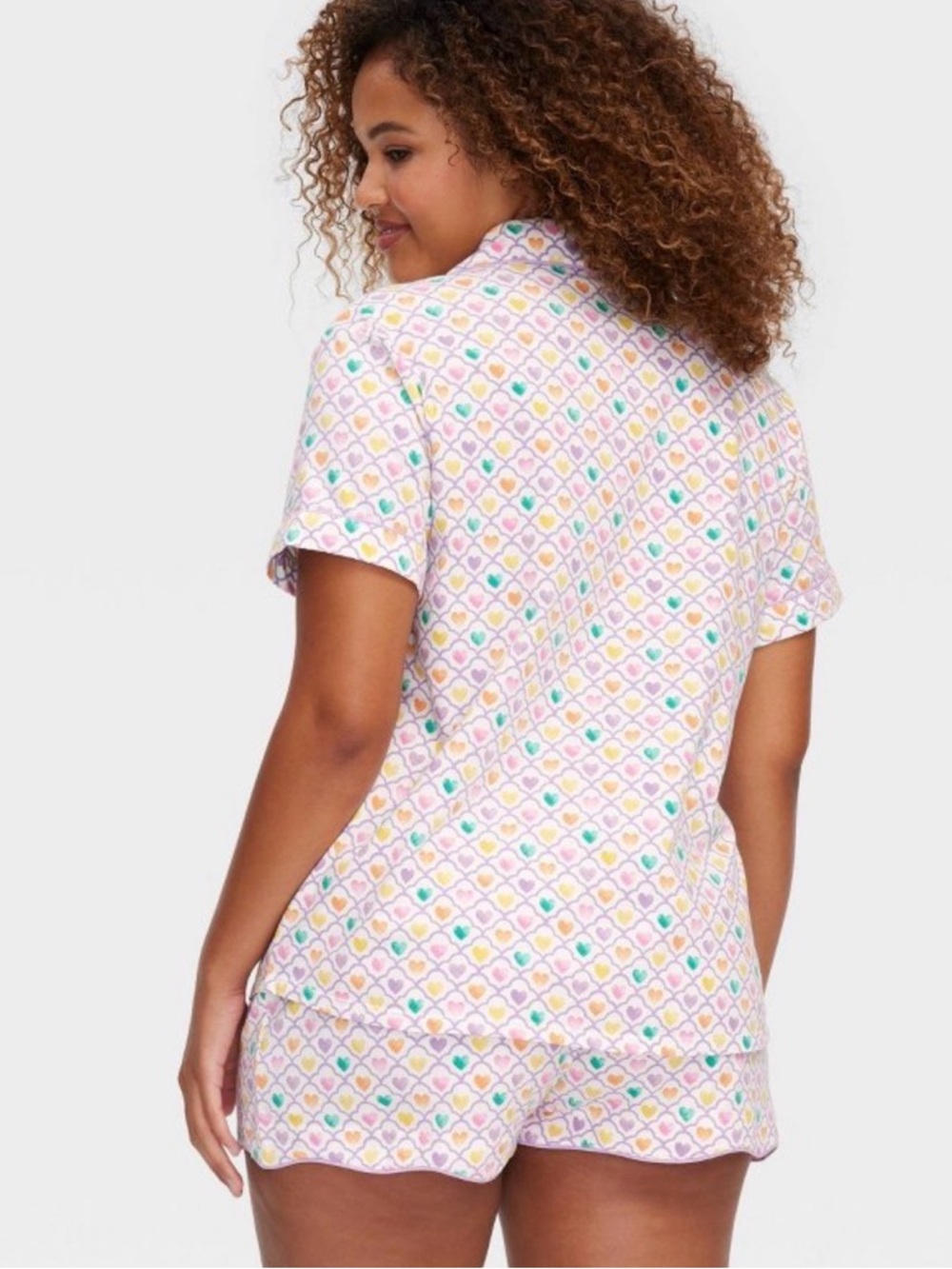 New with tags SET Roller Rabbit x Target Geo Heart Short Pajama size Large - Picture 2 of 6